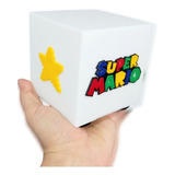 Luminária De Mesa Super Mario Branca Presente Criativo Gamer