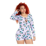 Pijama Mujer Enterizo Manga Larga Talla Unica 