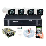 Kit 4 Cameras Segurança 720p Full Hd Dvr Intelbras 4ch S/hd