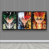 Cuadro 3d Lenticular Boku No Hero, Trio Clase A