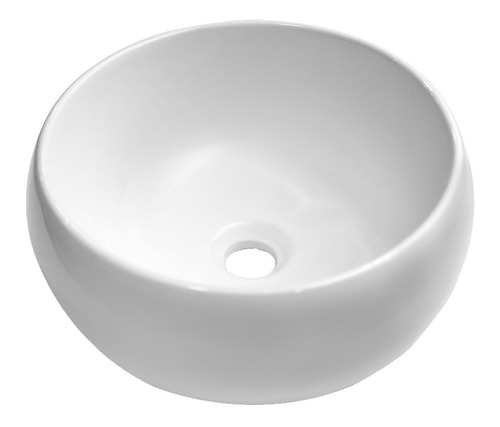 Cuba De Apoio Kona Lavabo Banheiro Redonda 34cm Branca