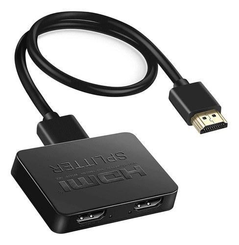 Divisor Hdmi 4k Con Cable Hdmi, 1 Entrada, 2 Salidas