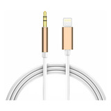 Cable Audio Auxiliar P/ iPhone Miniplug Macho 3.5mm Stereo Color Blanco