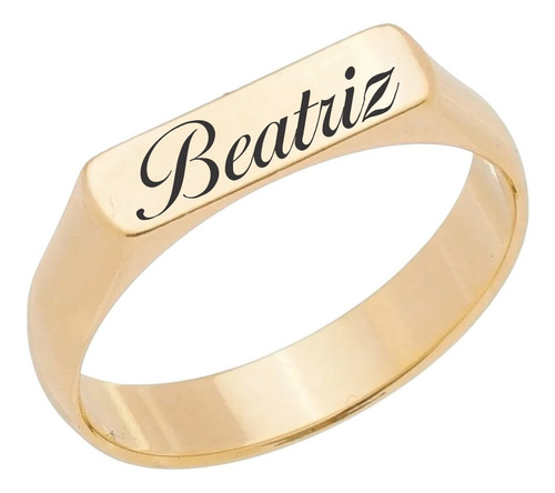 Dedeira Feminina Personalizado Nome Banhado Ouro 18k