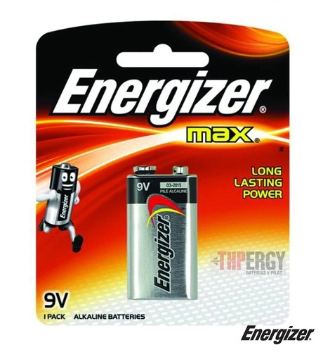 Bateria Alcalina 9v Energizer Max X Unidad 