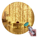 Cortina Led 200 Luces 10 Tira 3x2 Metros Usb Control Remoto