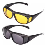 Dos Gafas De Sol, Visión Para Conducción Nocturna, Unisex Color Del Armazón Negro
