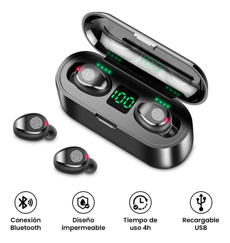 Auriculares Inalámbricos In-ear Tws F9 Bluetooth 5.3