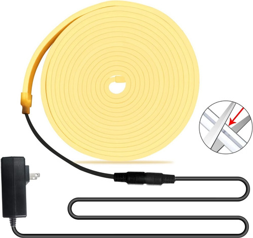 Kit Tira Led Luz Neon Led Flexible 2 Mts + Fuente + Conector