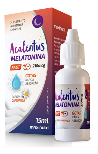 Melatonina Camomila 210mcg Gotas 15 Ml Maxinutri