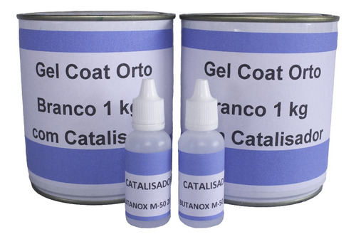 Gel Coat Orto Branco P Resina  E Fibra 2 Kg + Catalisador 