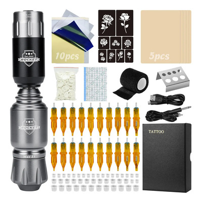 Cenawin Kit De Máquina Tatuar Pen Profesional Inalámbrico tattoo pen kit tatuar principiante Rechargeable stroke maquina Rotativa para micropigmentacion | Envío gratis