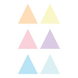 Adesivo De Parede Infantil Triângulos Coloridos Tons Pastel