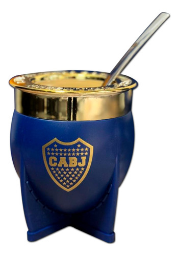 Mate Pampa Xl Boca Juniors Bombilla Termico Xeneize Pettish 