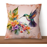 Souvenir 2 Almohadas 40x40cm Pajaro Pajarito Colibri Vintage