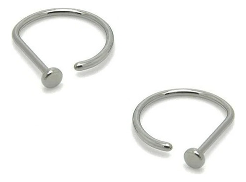 Piercing Argola Nostril D-ring Titânio Para Nariz Aba Nasal