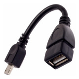 Cabo Adaptador V8 Otg Celular Tablet Micro Usb Fêmea Pendrive