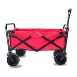 Carro De Jardín Plegable Multiusos, 90kg/rojo