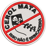 Patch Bordado Cerol Mata Pipa Motociclista Moto Clube Sim20