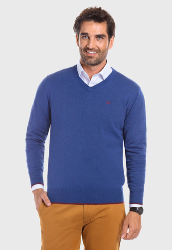 Sweater Hombre Melange Azul Ferouch Fw_2022