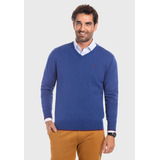 Sweater Hombre Melange Azul Ferouch Fw_2022