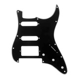 Pickguard Para Stratocaster H-s-s Negro Tricapa