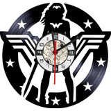 Reloj En Vinilo Lp /vinyl Clock Wonder Woman