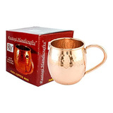 Artesanía Cobre Puro Cobre Martillado Taza Cobre Asa