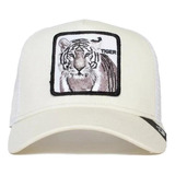 Gorra Animales Trucker Tiger Blanca Tigre Tipo Goorin Bro