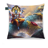 Almofada Decorativa Arte Lord Vishnu Hindu 30x30