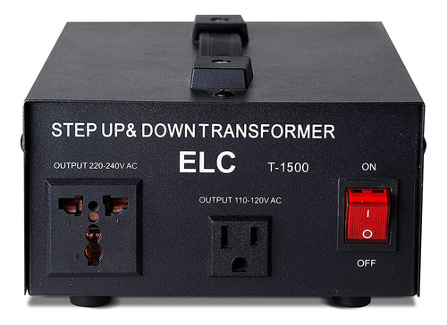 Convertidor De Voltaje Elc 1500w, 110v/220v, Step Up/down