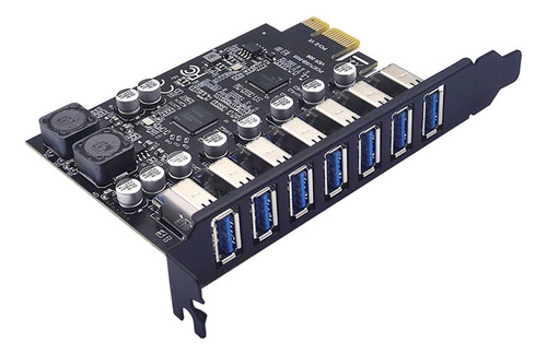 Pcie 7 Puertos Usb 3.2 Gen1 Tarjeta De Expansión De 19