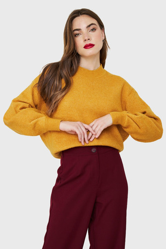 Sweater Básico Soft Mostaza Nicopoly