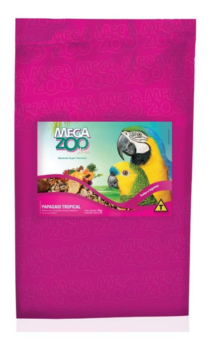 Ração Para Aves Zoo Mix Papagaio Tropical 6kg Megazoo