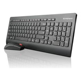 Kit Teclado Mouse Inalámbrico Lenovo Essential  Usb 2.4ghz, 