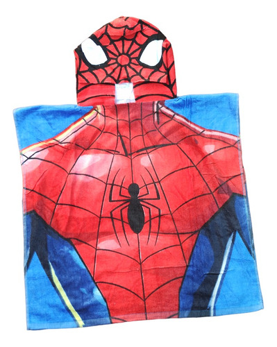 Poncho Bata Baño Capuc Algodón Disney-marvel Hombre Araña -3