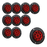 Plafón Led Redondo Universal 2 Pulgadas Rojo 12/24v 10 Pzas.