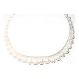 Collar 43 Perla Natural  Anudada 10 Mm Blanca Agua Dulce 