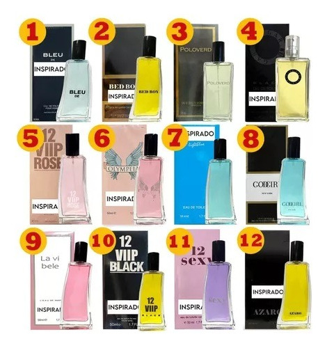 Kit 4 Perfumes 50ml Atacado - Escolha O Seu