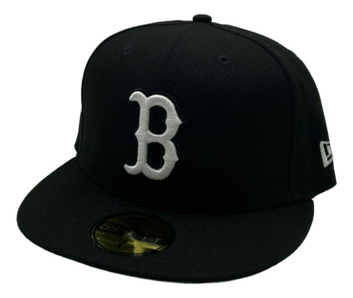 Gorra New Era Boston Red Sox Black & White 59fifty Cerrada