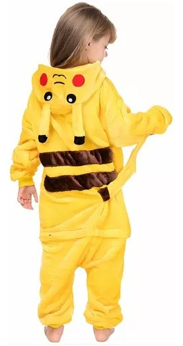 Pijama Mameluco Para Niño Kigurumi Pikachu Disfraz Cosplay