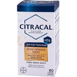 Citracal Calcium + D3 Slow Release 1200mg 80 Cápsulas Sabor Without Flavor