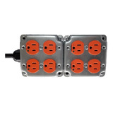 Multicontacto 8 Tomas, Clavija Leviton, 5 M De Cable 3x8