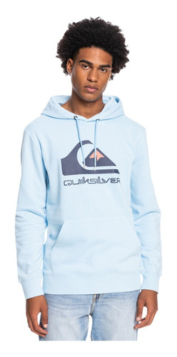 Polerón Quiksilver Big Logo Hombre Airy Blue