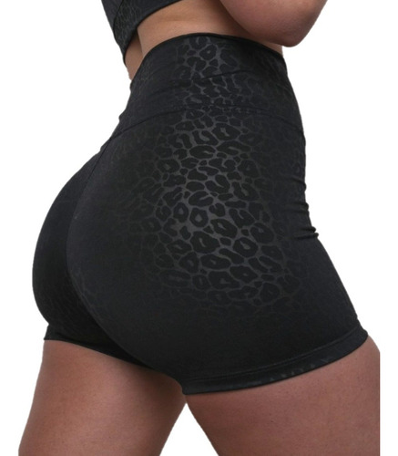 Short Deportivo Push Up Con Frunce Cola Spandex Animal Glam