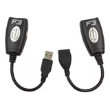 Cabo Extensor Usb Via Cabo De Rede Jc-ad-2rj45 F3