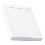 Panel Plafon Aplique Led 18w Blanco Cuadrado Frio Calido