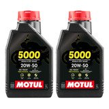 Aceite Motul Semisintético 5000 20w50 4t | 1l Kit 2 Pzs