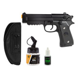 Airsoft Full Metal Pt92 Pistola Spring + Bbs + Coldre + Óleo