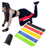 Kit 5 Bandas Elásticas Resistencia Gym Deporte + Guia 